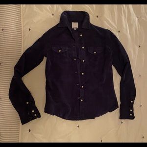 Skylar + Madison pearl snap corduroy-like long-sleeve